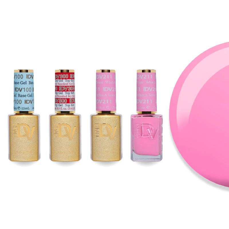 DND Diva Gel & Lacquer Combo - Base Top Gel & 211 What A Tease - DTK Nail Supply