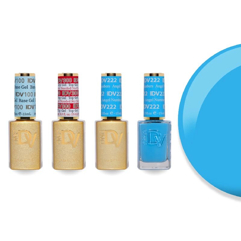 DND Diva Gel & Lacquer Combo - Base Top Gel & 222 Angel Numbers - DTK Nail Supply