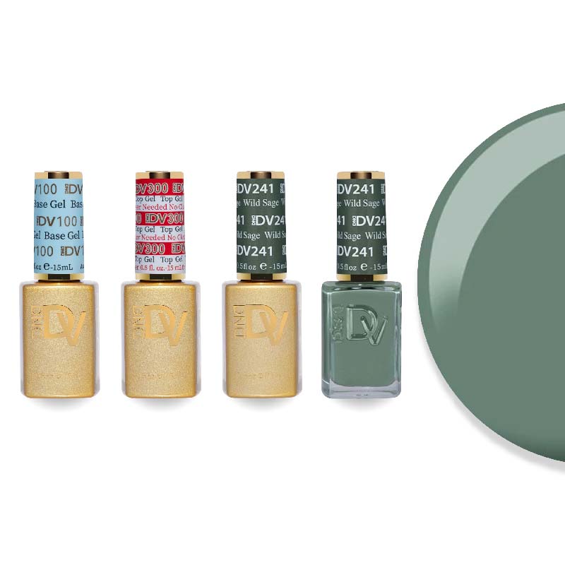 DND Diva Gel & Lacquer Combo - Base Top Gel & 241 Wild Sage - DTK Nail Supply