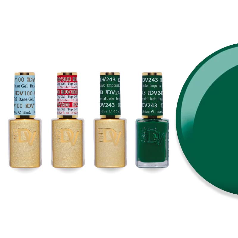 DND Diva Gel & Lacquer Combo - Base Top Gel & 243 Imperial Jade - DTK Nail Supply