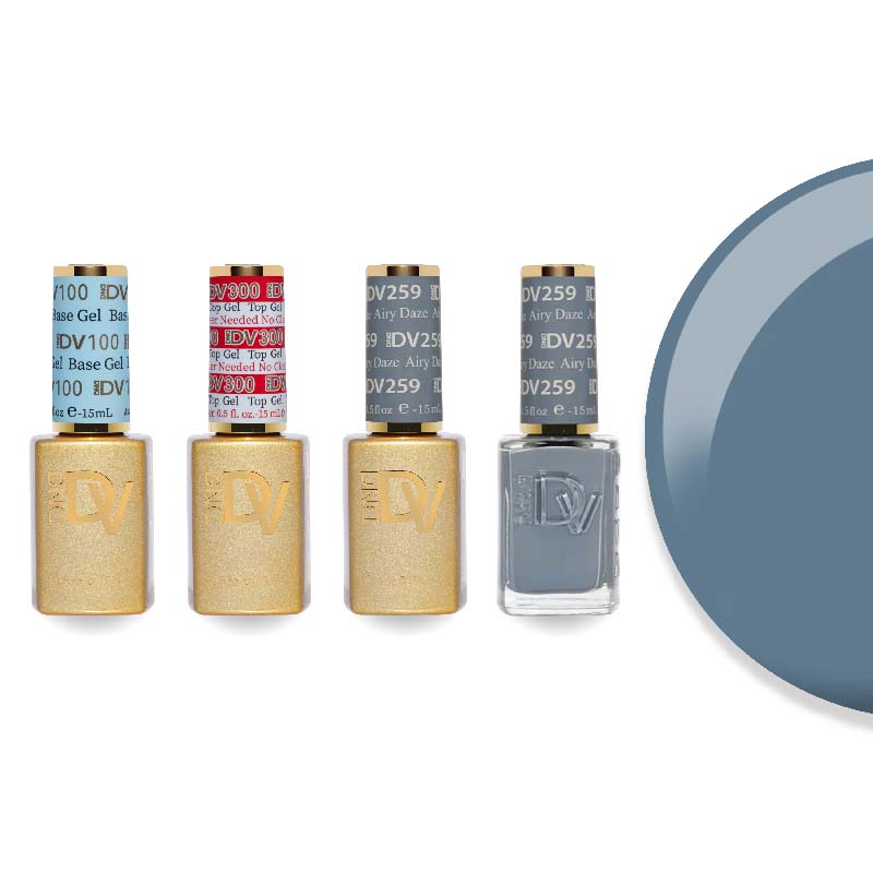 DND Diva Gel & Lacquer Combo - Base Top Gel & 259 Airy Daze - DTK Nail Supply