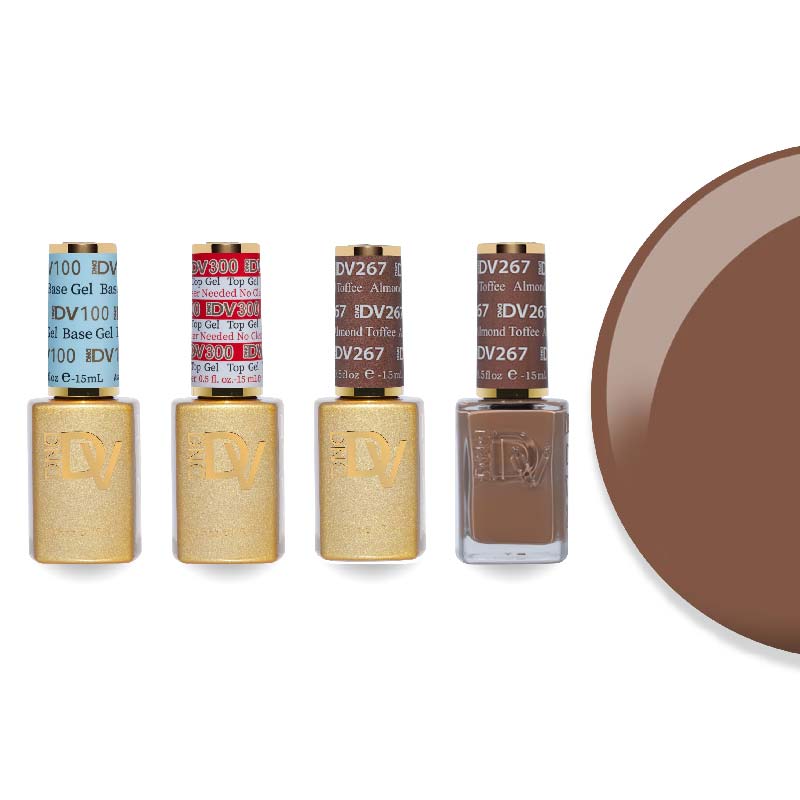 DND Diva Gel & Lacquer Combo - Base Top Gel & 267 Almond Toffee - DTK Nail Supply