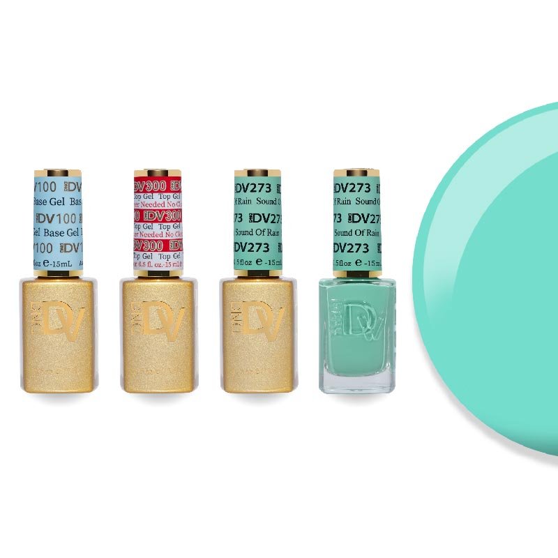 DND Diva Gel & Lacquer Combo - Base Top Gel & 273 Sound Of Rain - DTK Nail Supply