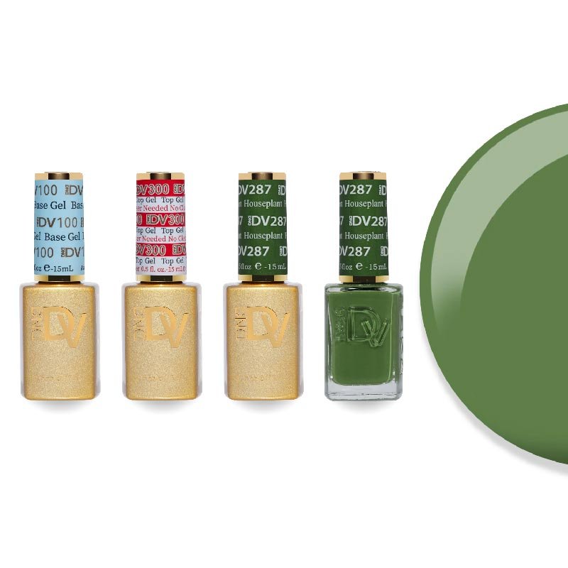 DND Diva Gel & Lacquer Combo - Base Top Gel & 287 Houseplant - DTK Nail Supply