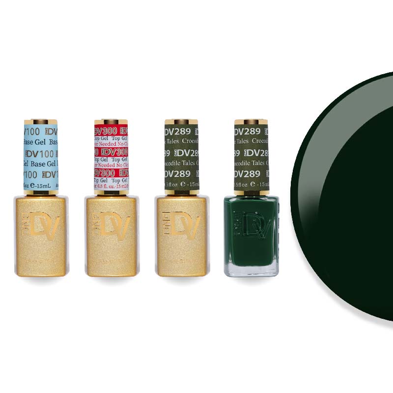 DND Diva Gel & Lacquer Combo - Base Top Gel & 289 Crocodile Tales - DTK Nail Supply
