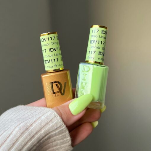 DND Diva Gel Nail Polish Duo - DND DV 117 Dewy Limeade - DTK Nail Supply