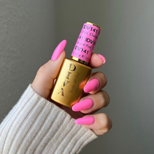 DND Diva Gel Nail Polish Duo - DND DV 141 Classical Pink - DTK Nail Supply