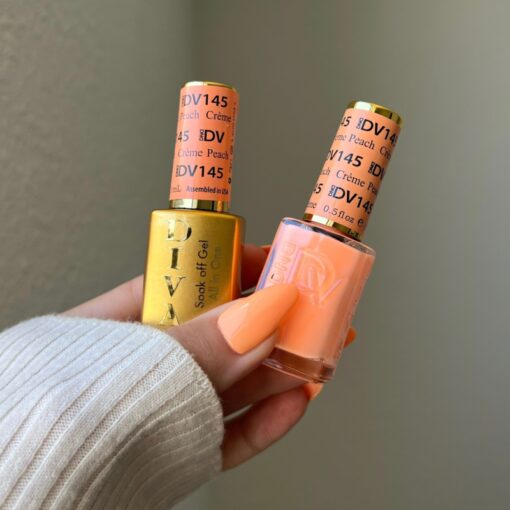 DND Diva Gel Nail Polish Duo - DND DV 145 Crème Peach - DTK Nail Supply
