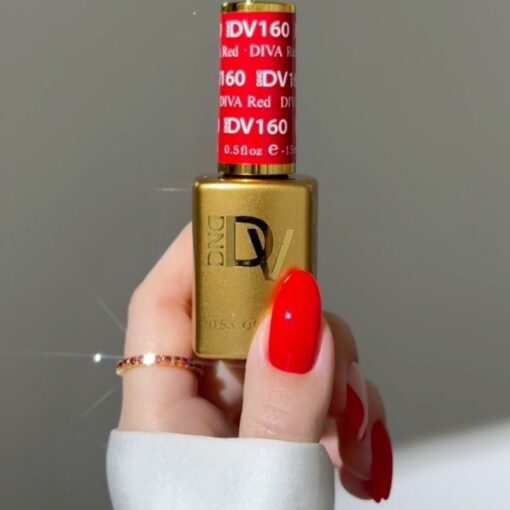 DND Diva Gel Nail Polish Duo - DND DV 160 Red - DTK Nail Supply