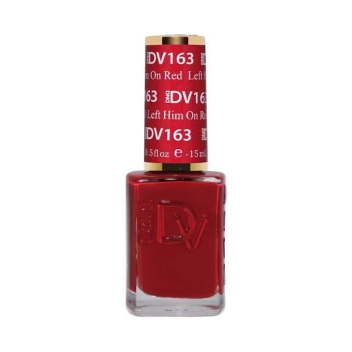 DND Diva Gel Nail Polish Duo - DND DV 163 Left Him On Red - DTK Nail Supply