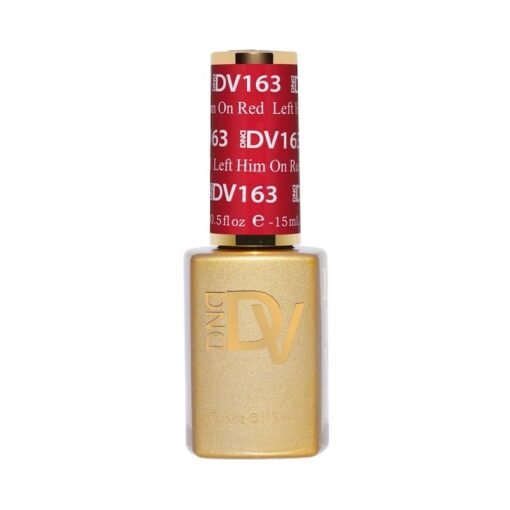 DND Diva Gel Nail Polish Duo - DND DV 163 Left Him On Red - DTK Nail Supply