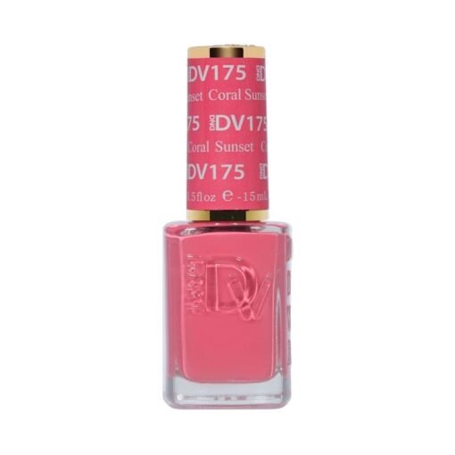 DND Diva Gel Nail Polish Duo - DND DV 175 Coral Sunset - DTK Nail Supply