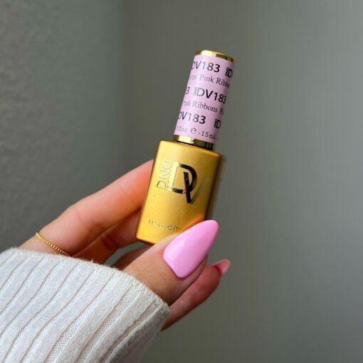 DND Diva Gel Nail Polish Duo - DND DV 183 Pink Ribbons - DTK Nail Supply