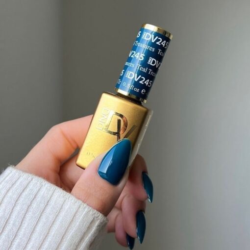 DND Diva Gel Nail Polish Duo - DND DV 245 Teal Treasures - DTK Nail Supply
