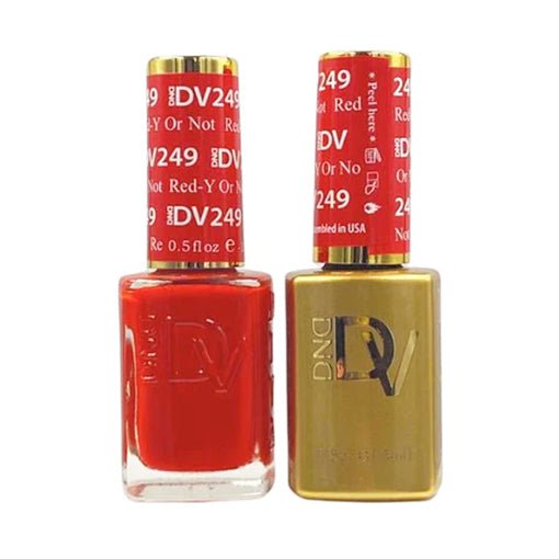 DND Diva Gel Nail Polish Duo - DND DV 249 Red - Y Or Not - DTK Nail Supply