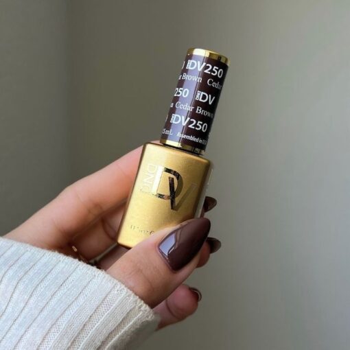 DND Diva Gel Nail Polish Duo - DND DV 250 Cedar Brown - DTK Nail Supply