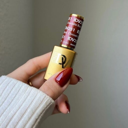 DND Diva Gel Nail Polish Duo - DND DV 251 Chocolate Red - DTK Nail Supply
