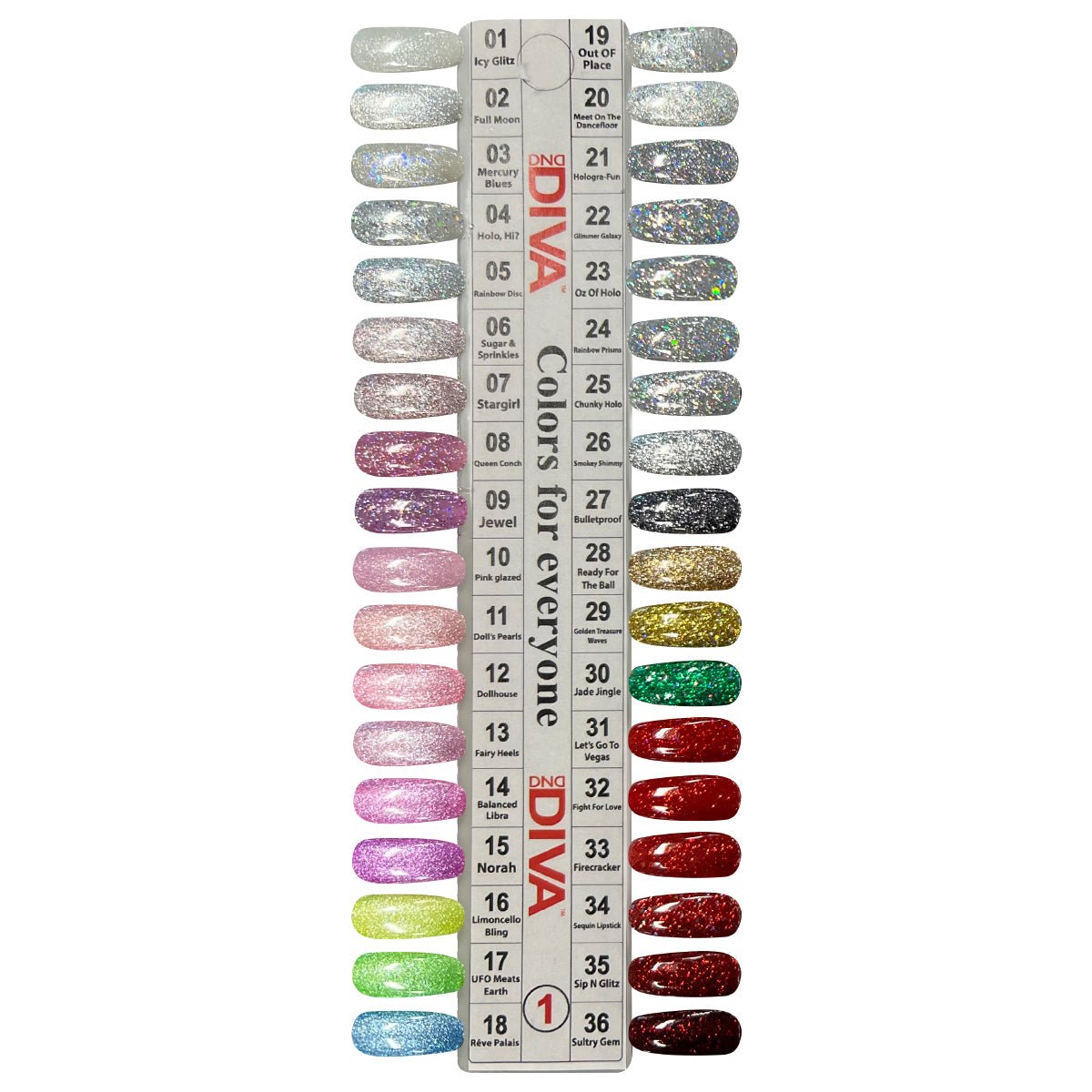 DND Diva Gel Nail Polish Duo - DND DV Part 1 - Set 35 Colors - DTK Nail Supply