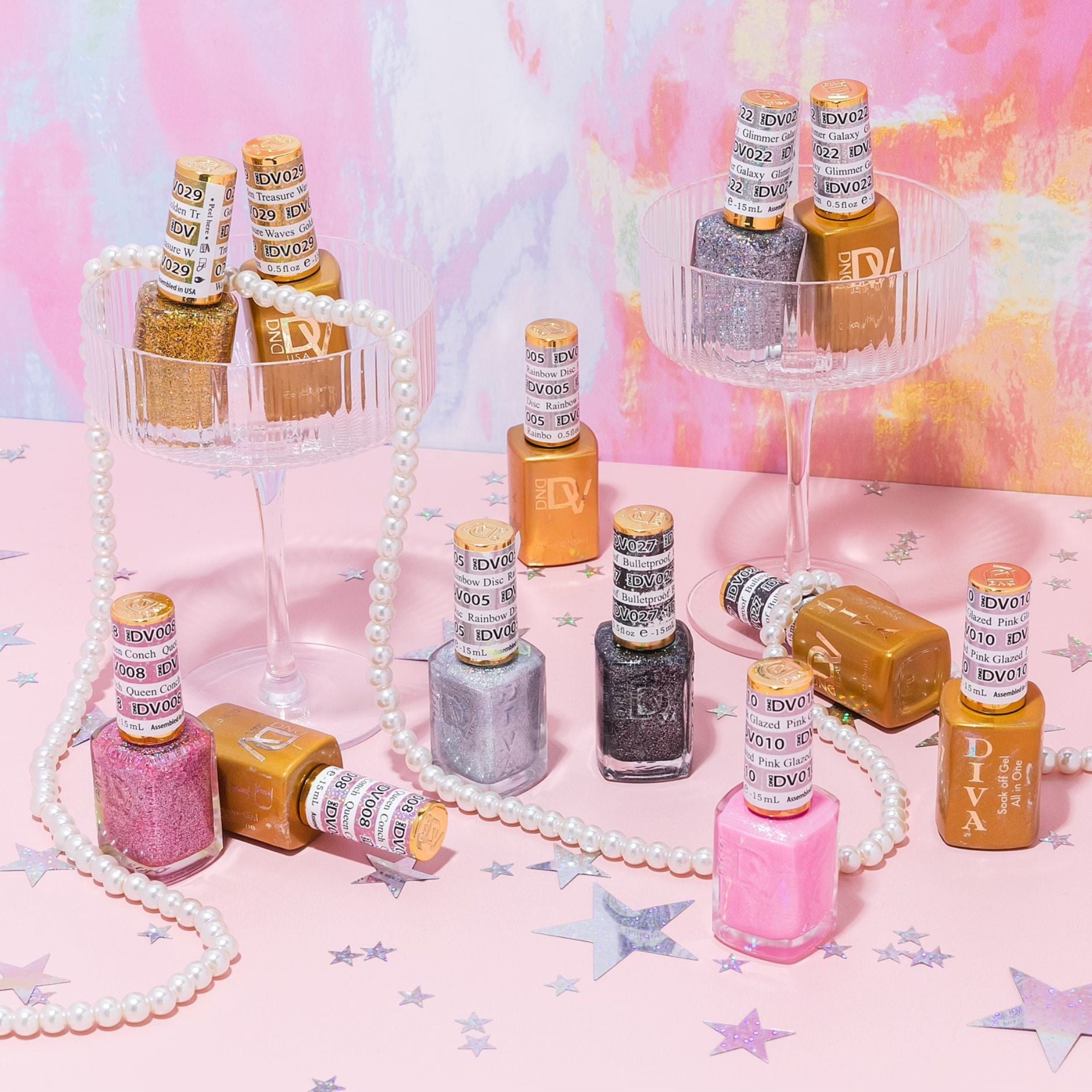 DND Diva Gel Nail Polish Duo - DND DV Part 1 - Set 35 Colors - DTK Nail Supply