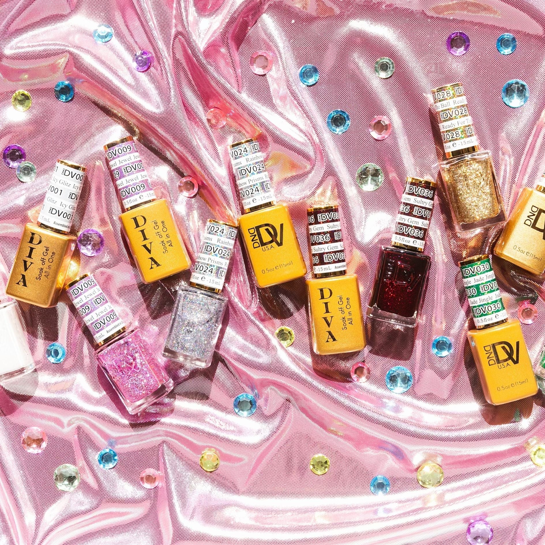 DND Diva Gel Nail Polish Duo - DND DV Part 1 - Set 35 Colors - DTK Nail Supply