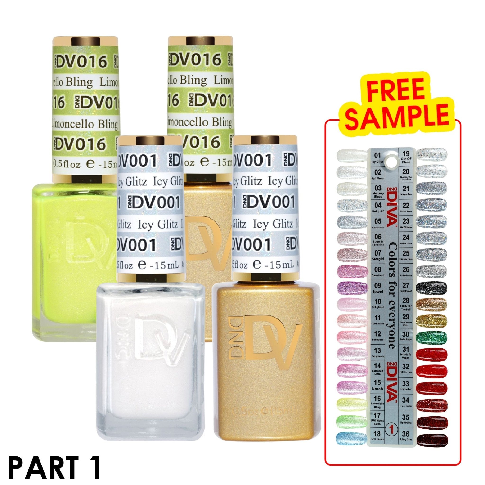 DND Diva Gel Nail Polish Duo - DND DV Part 1 - Set 35 Colors - DTK Nail Supply