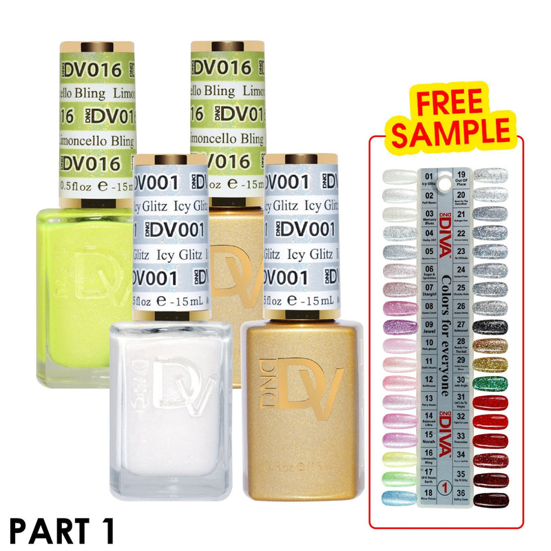 DND Diva Gel Nail Polish Duo - DND DV Part 1 - Set 35 Colors - DTK Nail Supply