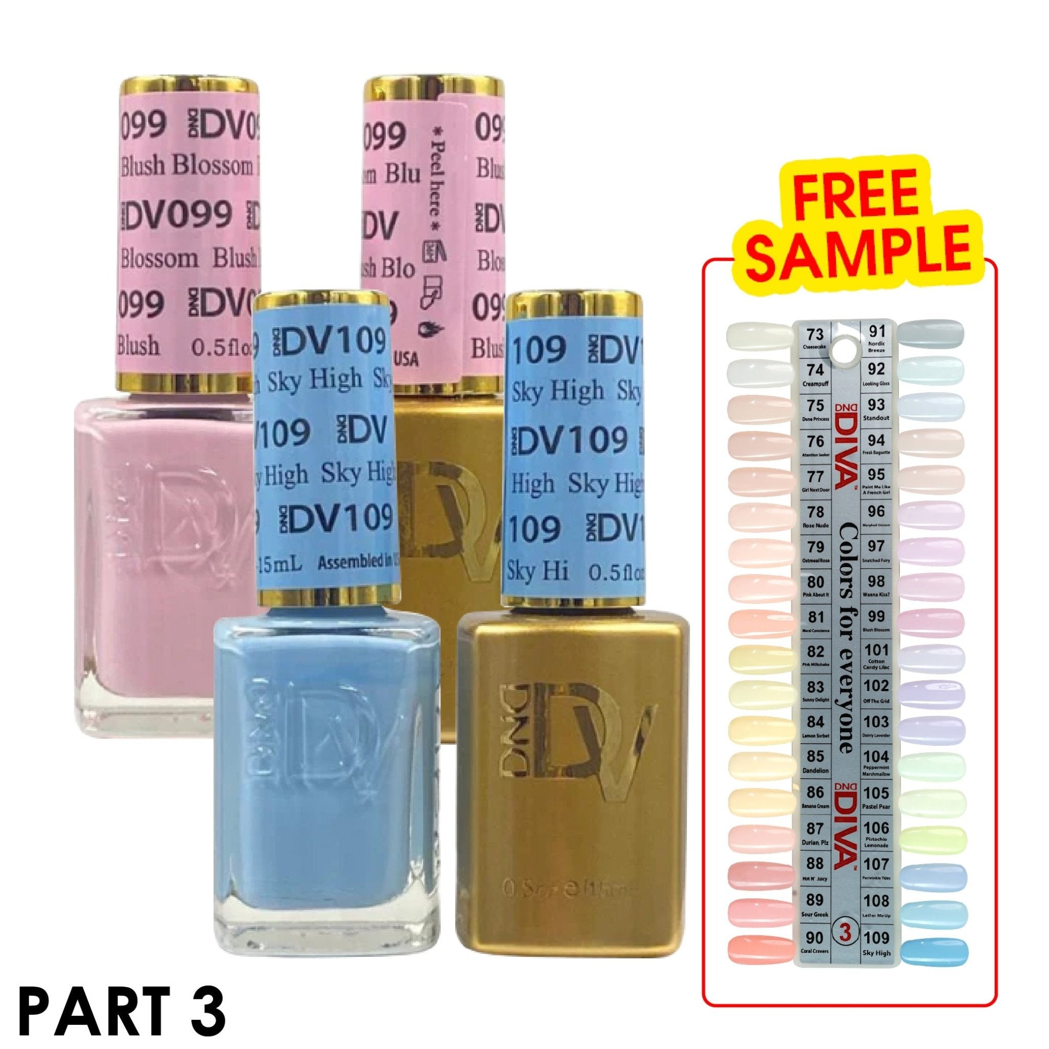 DND Diva Gel Nail Polish Duo - DND DV Part 3 - Set 36 Colors - DTK Nail Supply