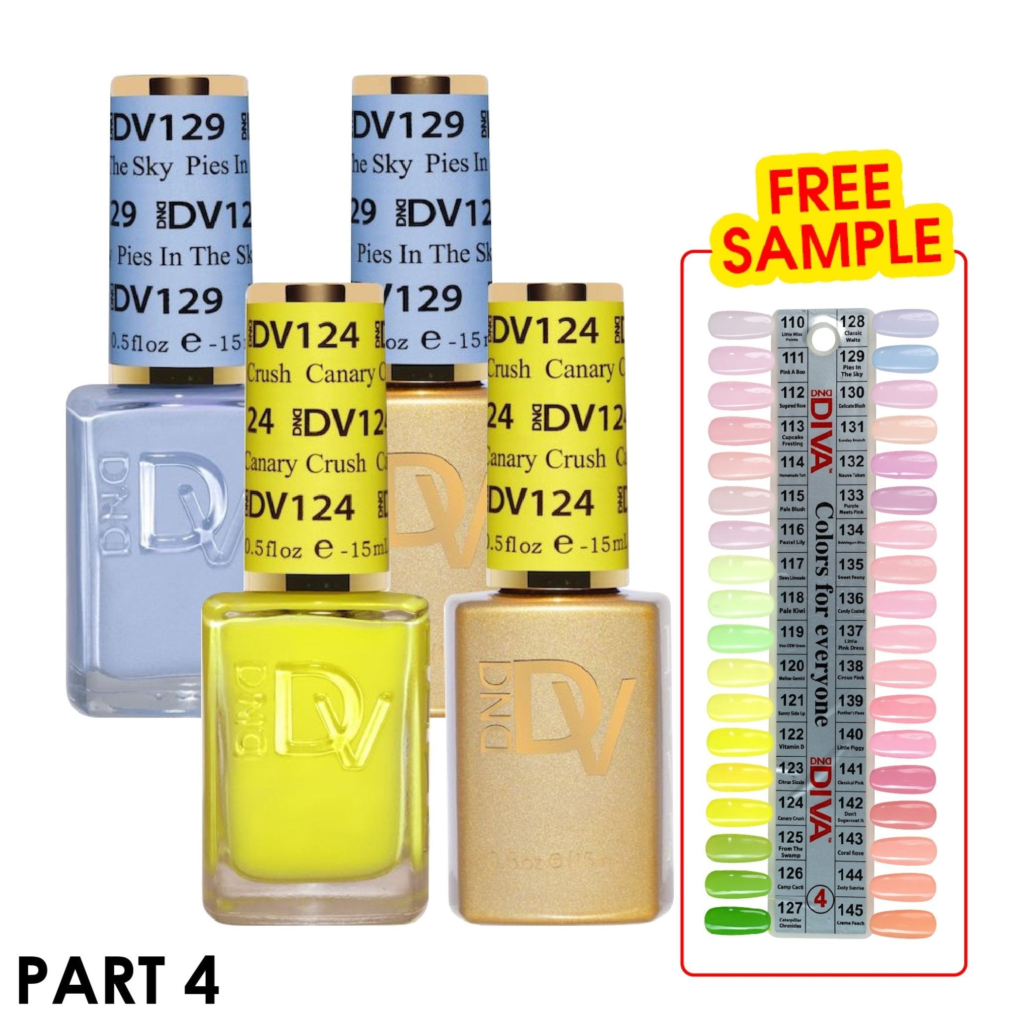 DND Diva Gel Nail Polish Duo - DND DV Part 4 - Set 35 Colors - DTK Nail Supply