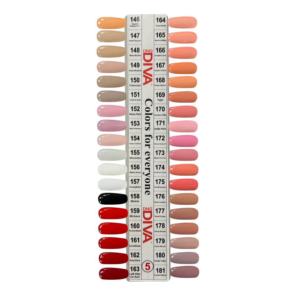 DND Diva Gel Nail Polish Duo - DND DV Part 5 - Set 35 Colors - DTK Nail Supply