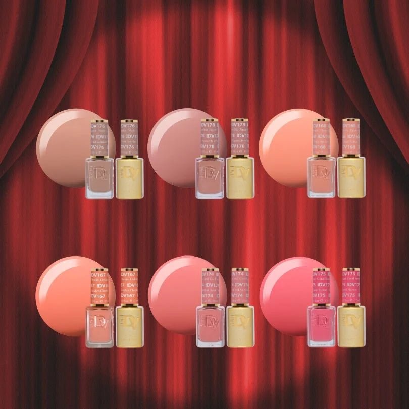 DND Diva Gel Nail Polish Duo - DND DV Part 5 - Set 6 Colors - New Romantics Set - DTK Nail Supply