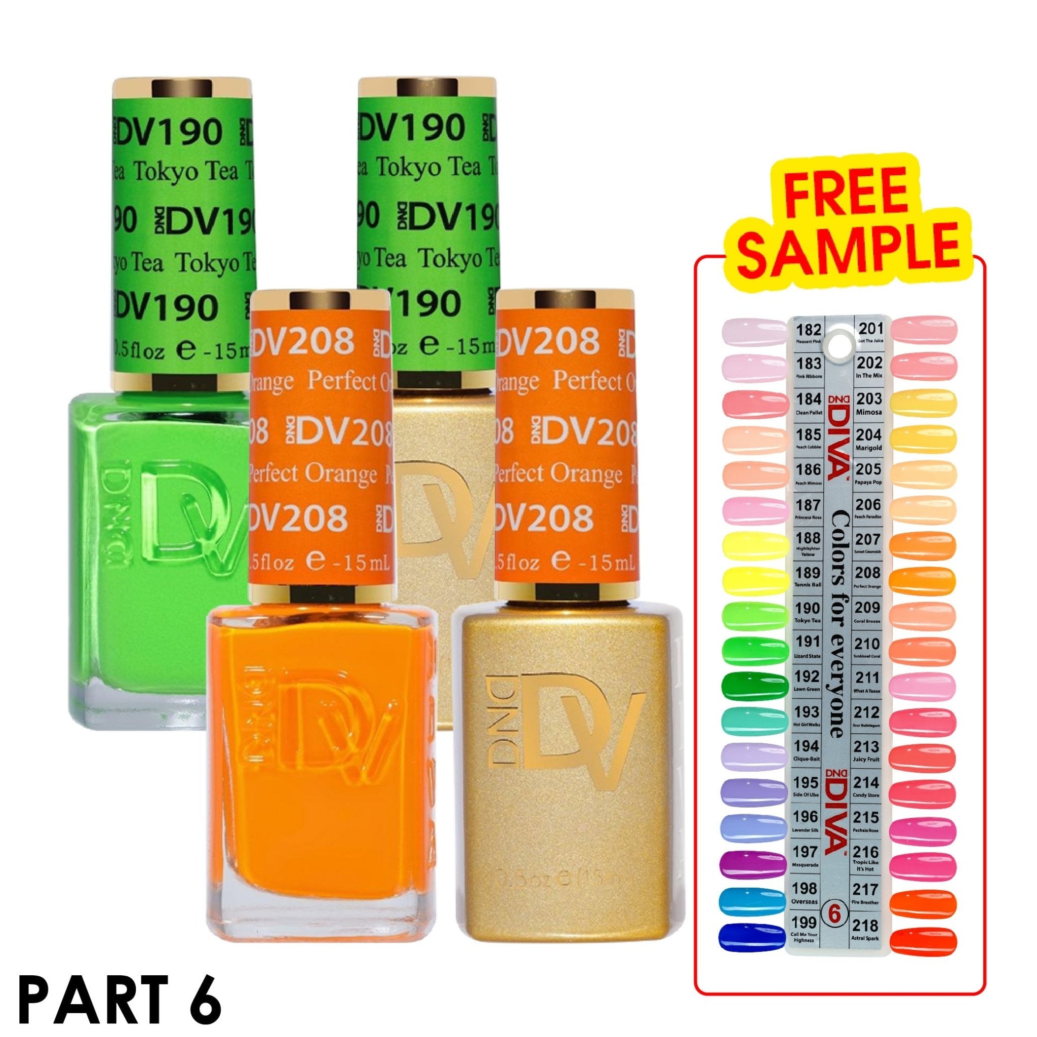 DND Diva Gel Nail Polish Duo - DND DV Part 6 - Set 35 Colors - DTK Nail Supply