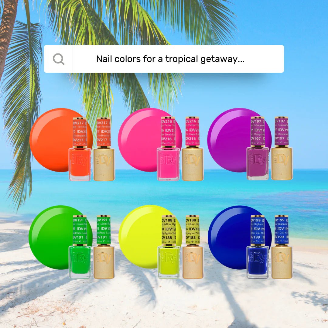 DND Diva Gel Nail Polish Duo - DND DV Part 6 - Set 6 Colors - Gone Coastal Set - DTK Nail Supply