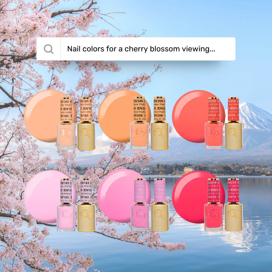 DND Diva Gel Nail Polish Duo - DND DV Part 6 - Set 6 Colors - Spring Blossom Set - DTK Nail Supply