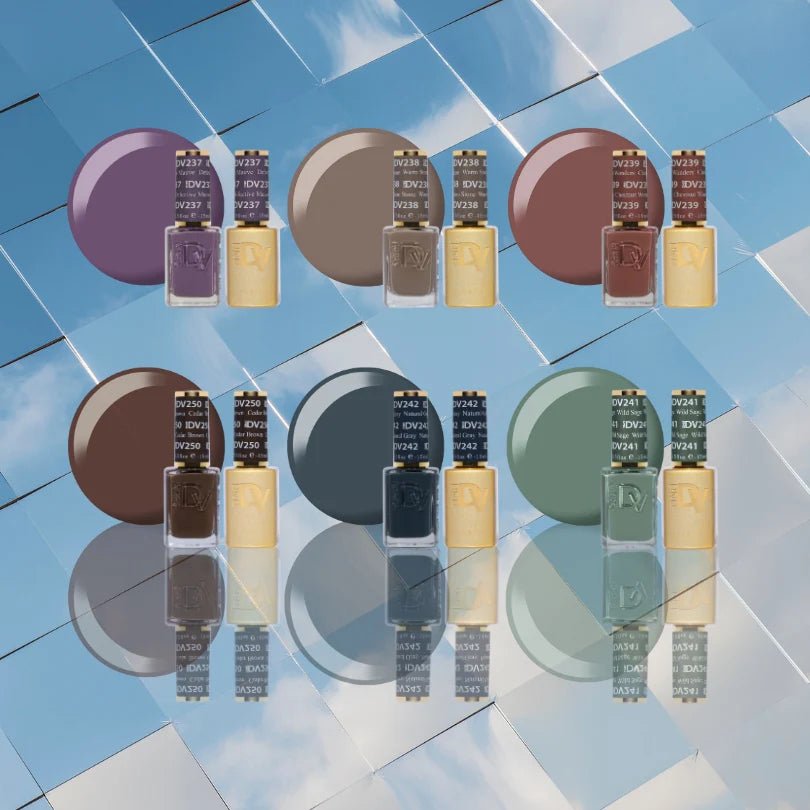 DND Diva Gel Nail Polish Duo - DND DV Part 7 - Set 6 Colors - Dusk ‘Til Dawn Set - DTK Nail Supply