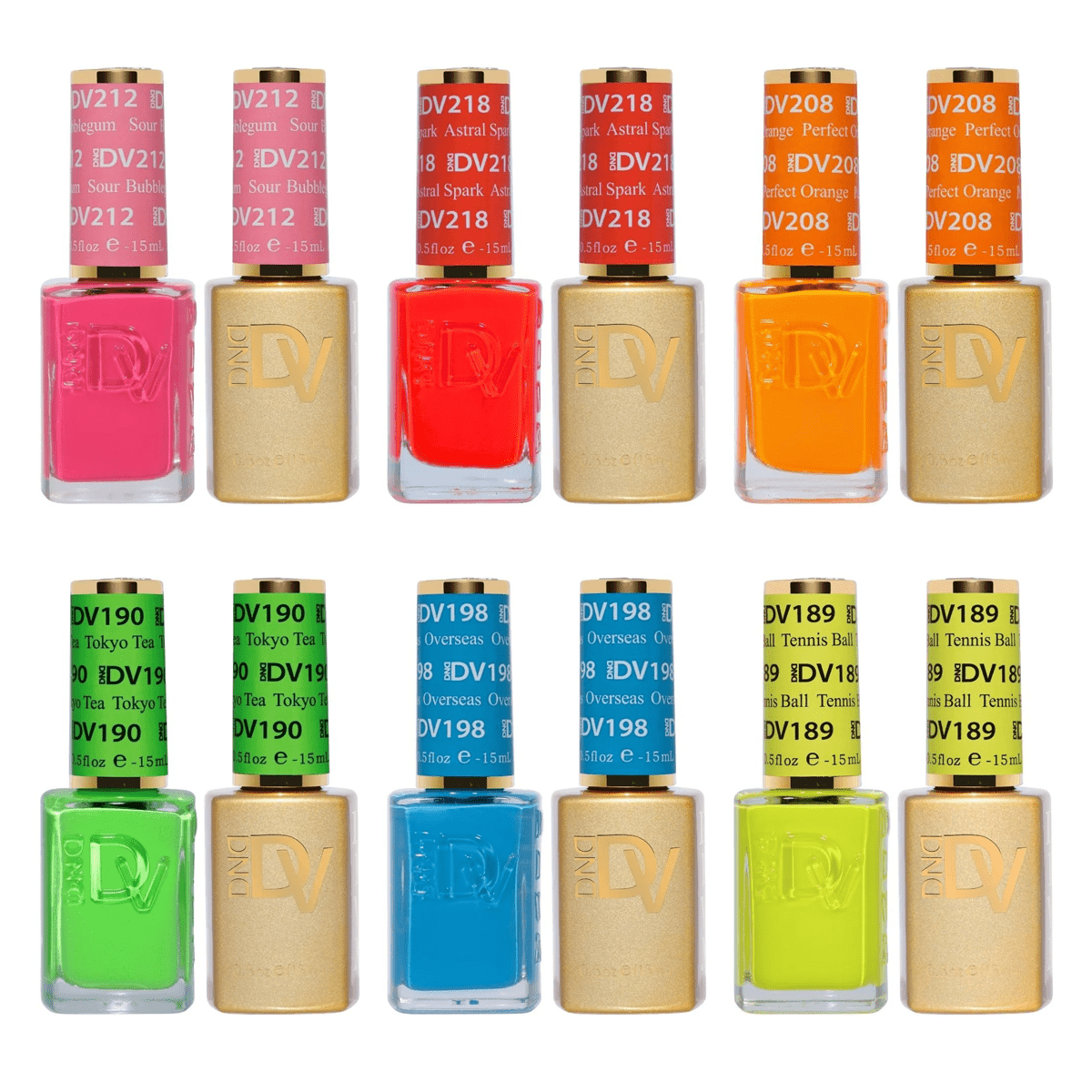 DND Diva Gel Nail Polish Duo - Set 6 Colors - Basic Beach Set - DTK Nail Supply