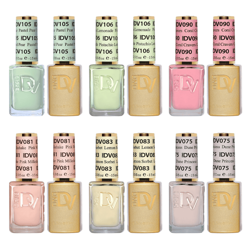 DND Diva Gel Nail Polish Duo - Set 6 Colors - Citrus Kissed Set - DTK Nail Supply