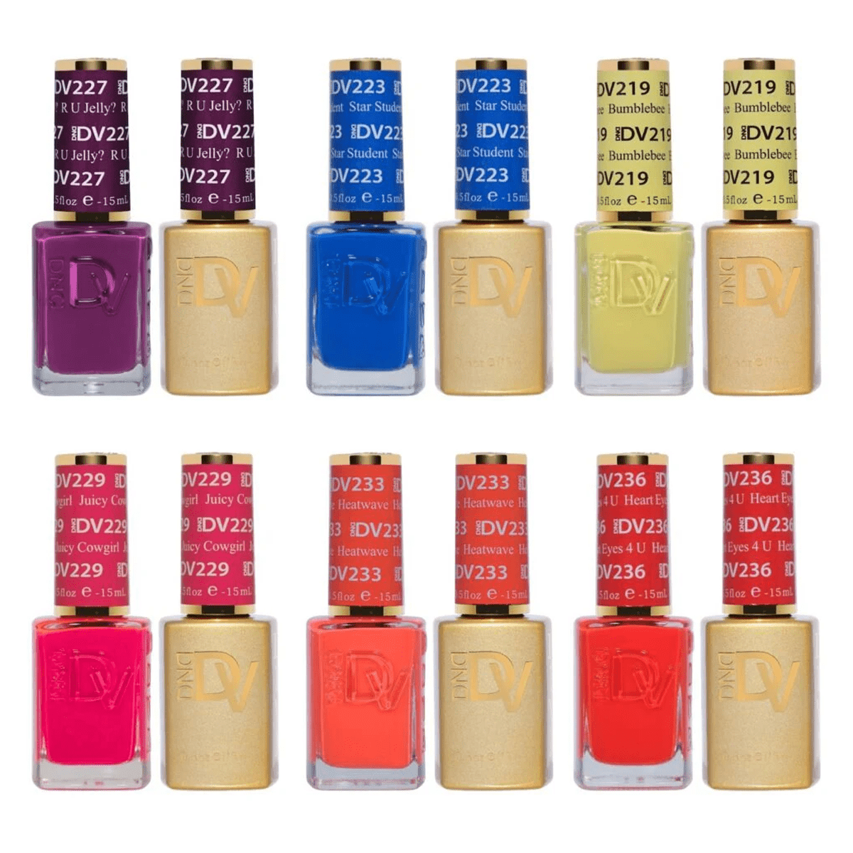 DND Diva Gel Nail Polish Duo - Set 6 Colors - Feels Like Summer Set - DTK Nail Supply