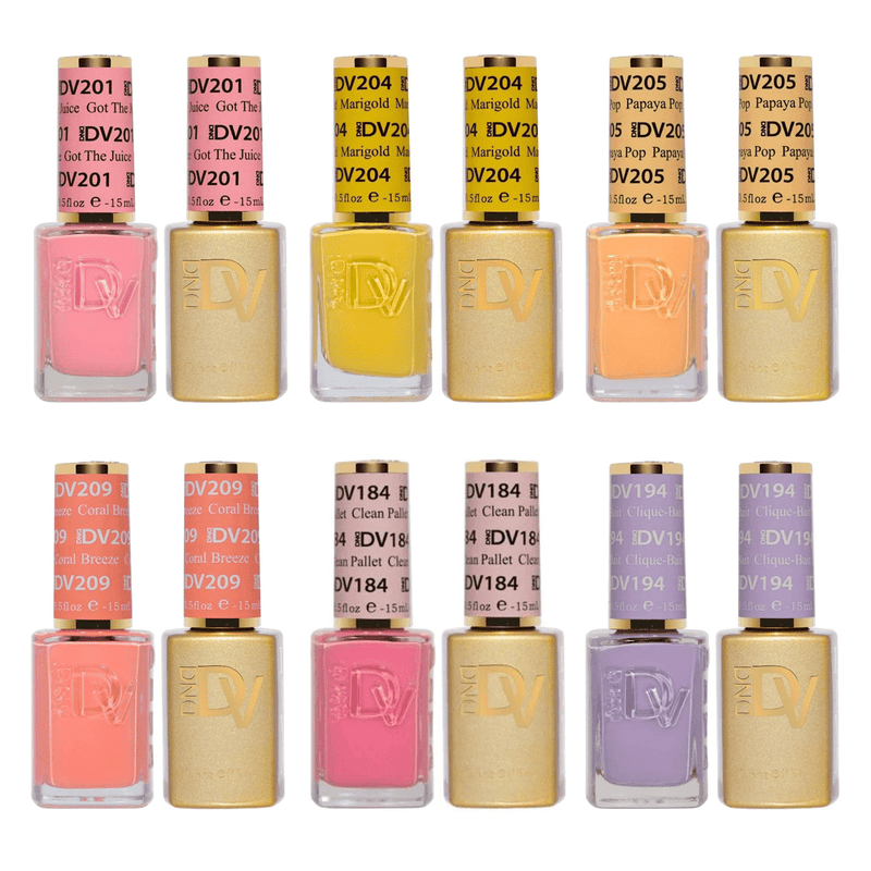 DND Diva Gel Nail Polish Duo - Set 6 Colors - It's Amore Set - DTK Nail Supply