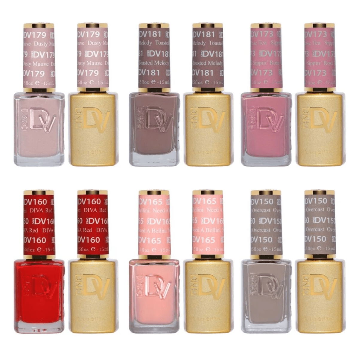 DND Diva Gel Nail Polish Duo - Set 6 Colors - Main Character Energy Set - DTK Nail Supply