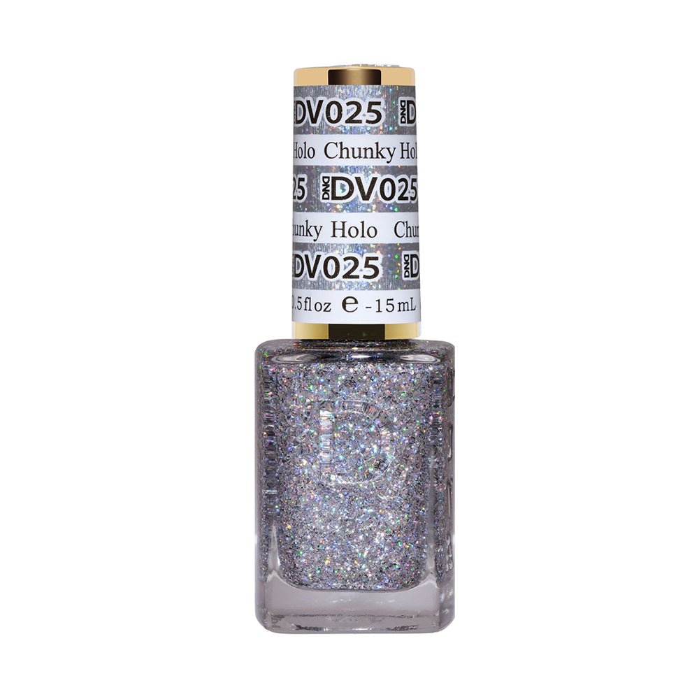 DND DIVA Gel Polish - 025 Chunky Holo - DTK Nail Supply