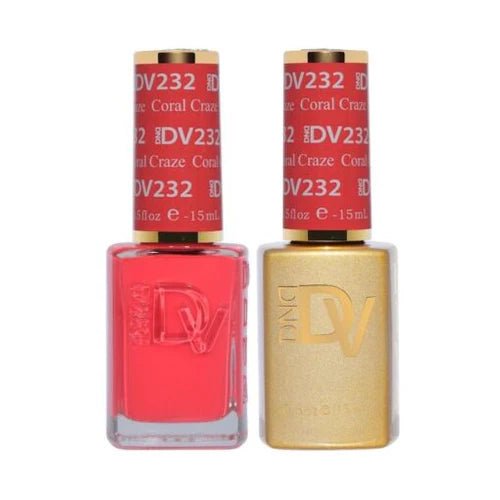 DND DIVA Gel Polish - 232 Coral Craze - DTK Nail Supply