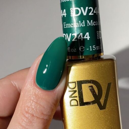 DND DIVA Gel Polish - 244 Emerald Meadow - DTK Nail Supply