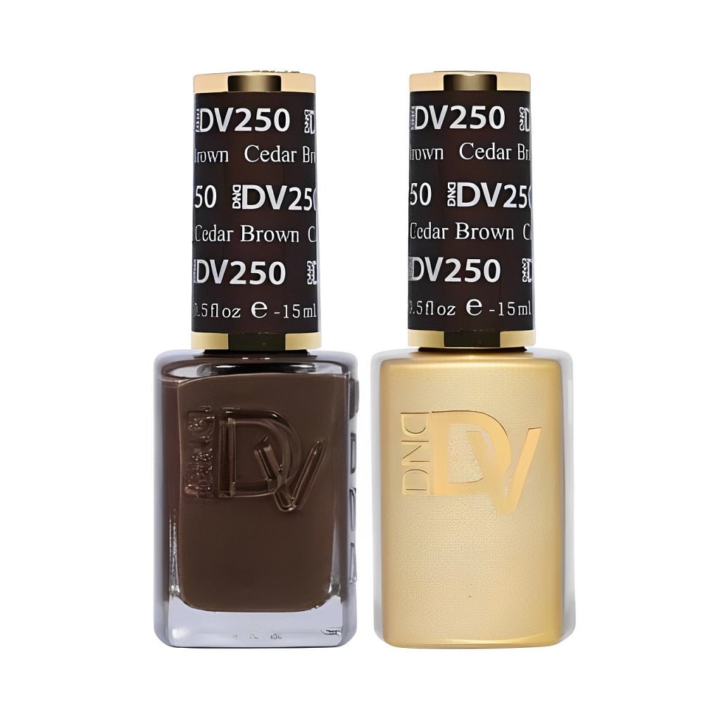 DND DIVA Gel Polish - 250 Cedar Brown - DTK Nail Supply