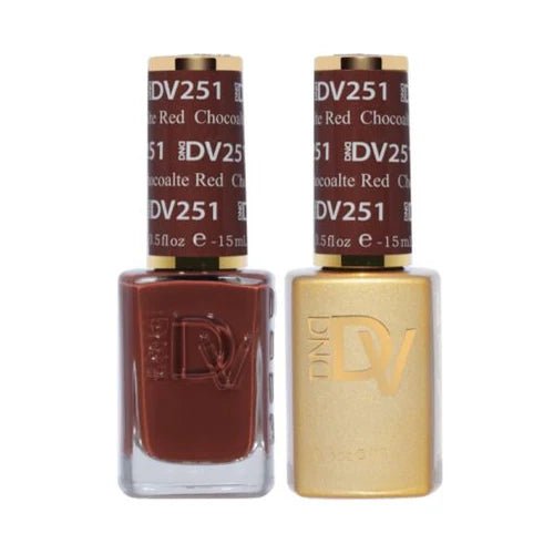 DND DIVA Gel Polish - 251 Chocolate Red - DTK Nail Supply