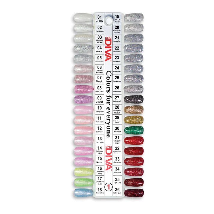 DND DIVA Gel Polish - DND DV Part 1 - Set 28 Colors Mirrorball Collection - DTK Nail Supply