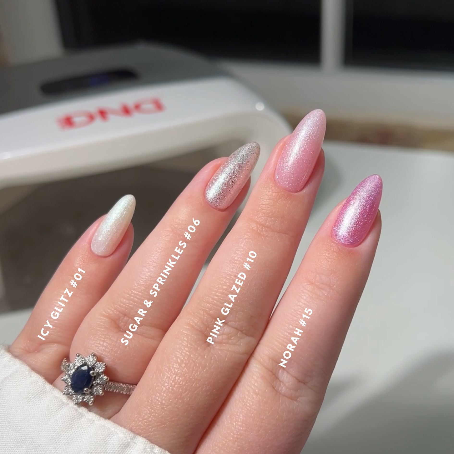 DND DIVA Nail Lacquer - 001 Icy Glitz - DTK Nail Supply