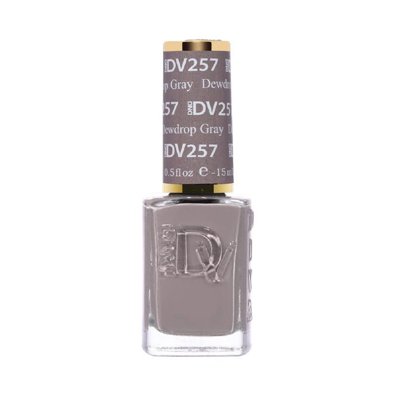 DND DIVA Nail Lacquer - 257 Dewdrop Grey - DTK Nail Supply