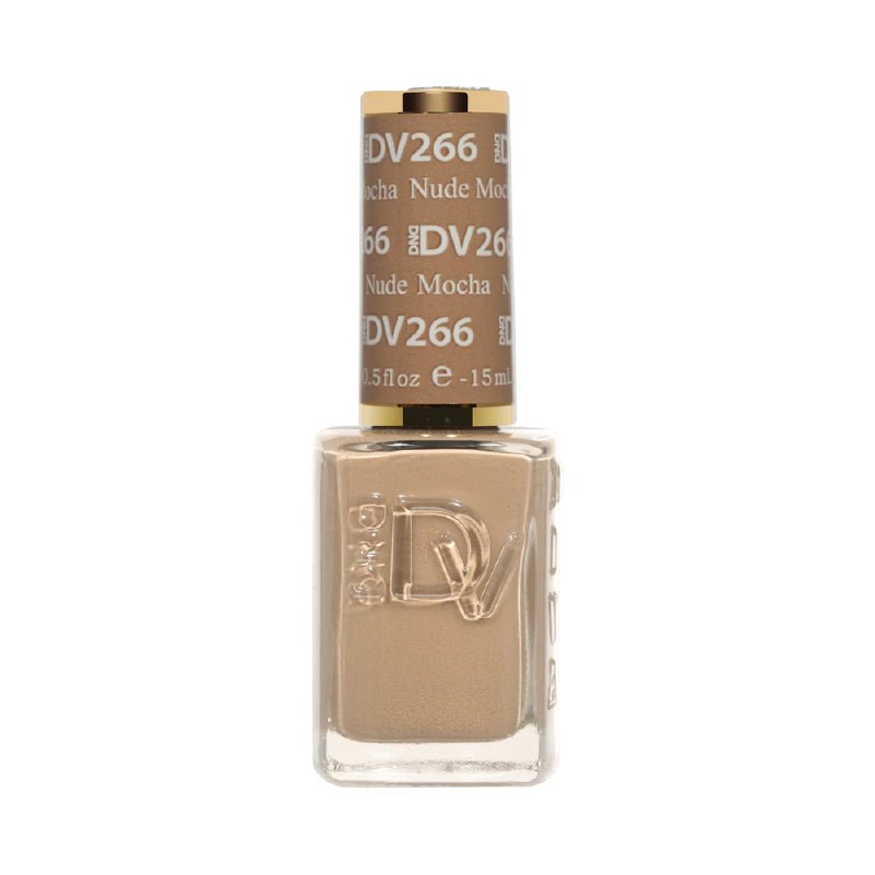 DND DIVA Nail Lacquer - 266 Nude Mocha - DTK Nail Supply