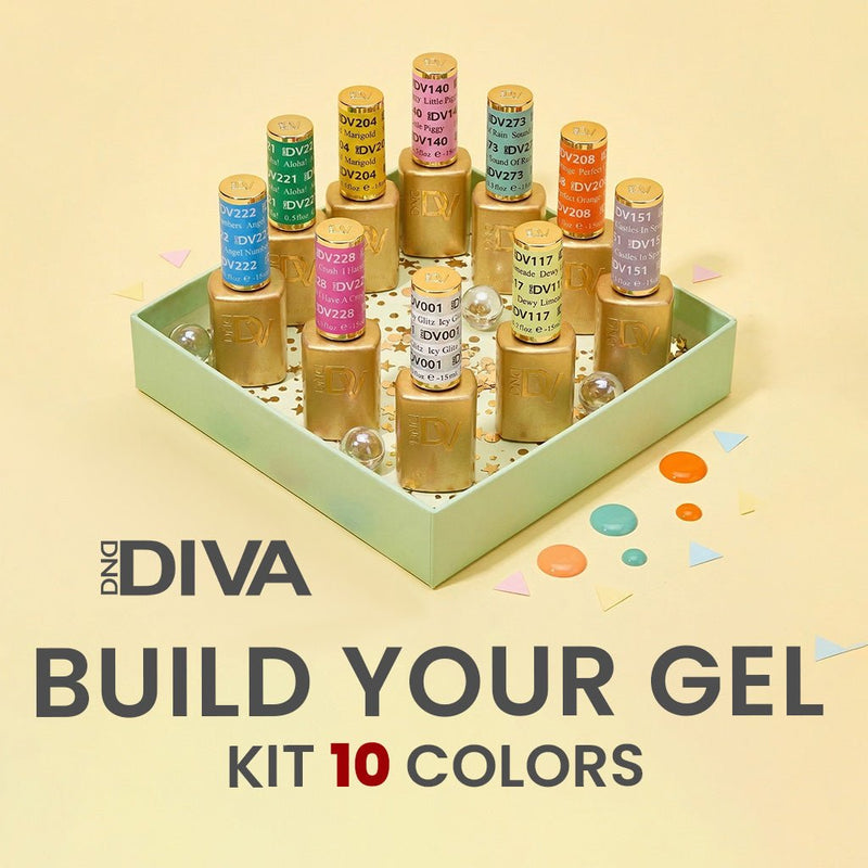 DND DIVA Set Gel Polish - Build Your Own 10 Gel Kit - DTK Nail Supply
