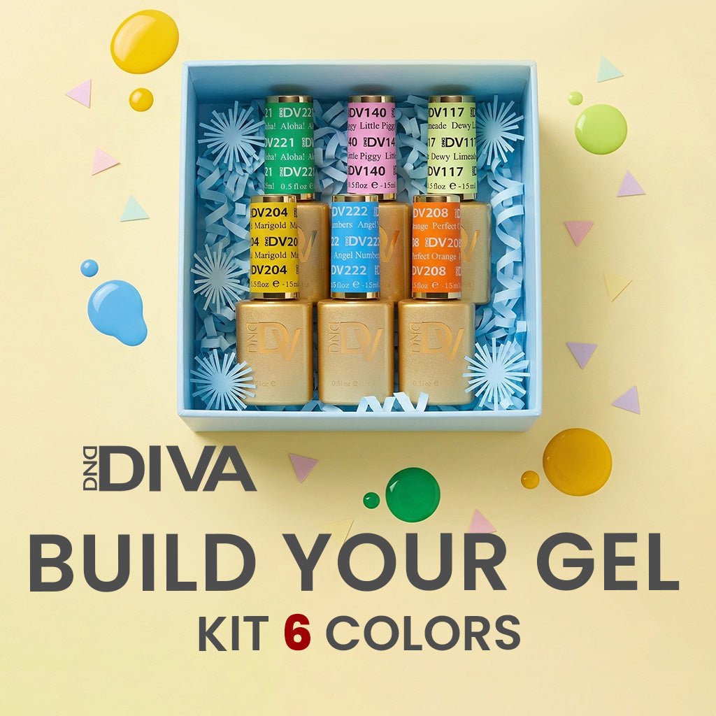 DND DIVA Set Gel Polish - Build Your Own 6 Gel Kit - DTK Nail Supply